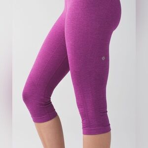 Lululemon In The Flow Crop II - Heathered Regal Plum